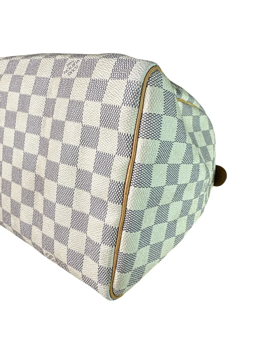 Louis Vuitton White & Brown Damier Azur Satchel